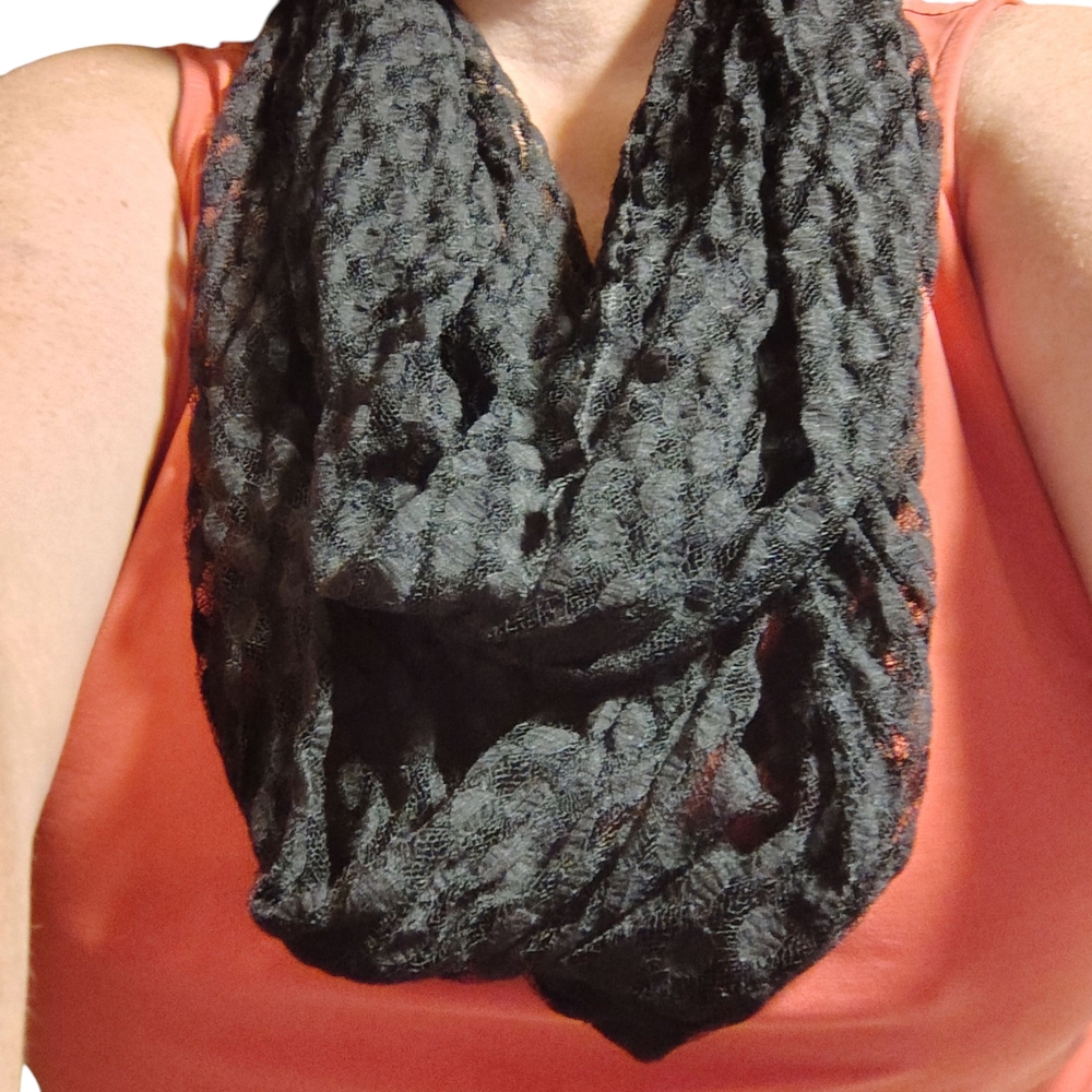 Penningtons Black Velvet Infinity Scarf